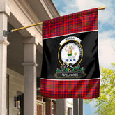 Murray of Tulloch Modern Tartan Crest Garden Flag - Welcome Style